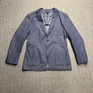 Hugo Boss Extra Slim Fit Blazer Mens US 42R Navy Blue Pockets Suit Jacket